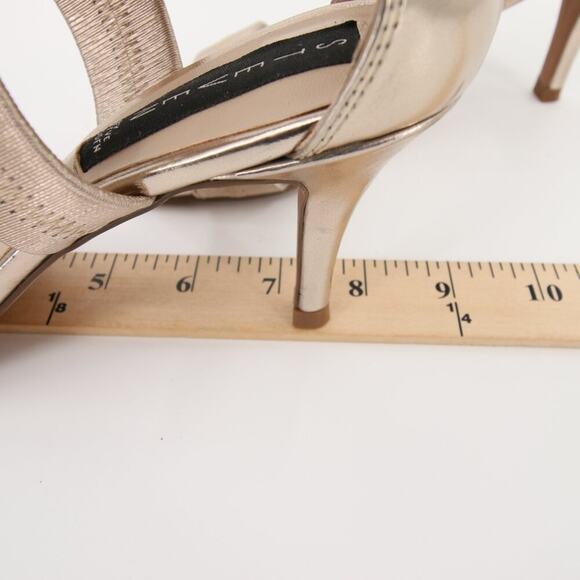Steven by Steve Madden Vaale Dress Sandals Heels Wrap Gold Leather Upper Strappy - Picture 9 of 14